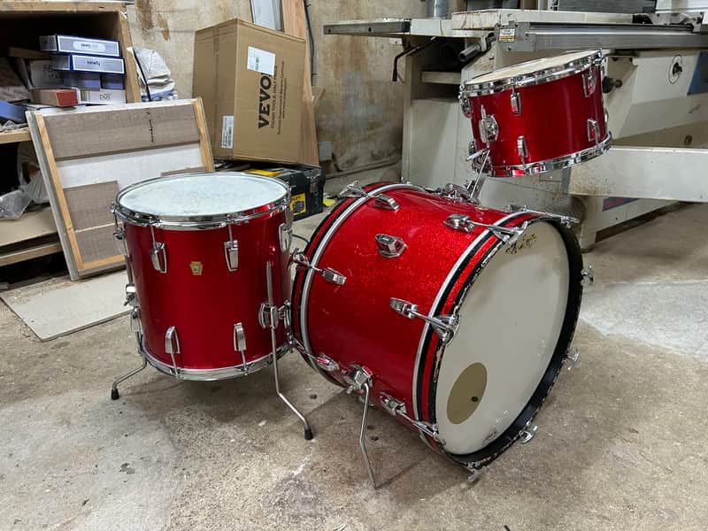 Ludwig Downbeat 1965 - Red sparkle image 1