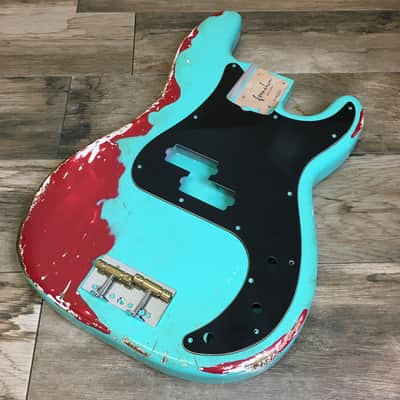 Made to Order - FRANCHIN Jupiter bass body Relic Aged 100% Nitro Lacquer COLOR OVER COLOR (Sunburst/ Black/ White/ Blue/ Green/ Yellow/ Red/ Pink/ Burgundy/ Purple/ Gold/ Silver, etc.) Basswood Poplar Precision-Bass Style Made in Italy image 21