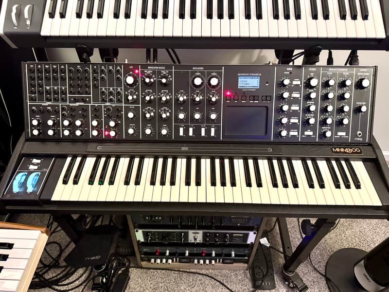 Moog Minimoog Voyager XL 61-Key Monophonic Synthesizer 2010 - Black with Wood Cabinet image 1