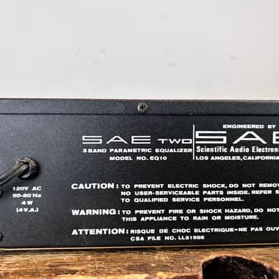 SAE TWO 3-Band Parametric EQ-10 1980’s image 4