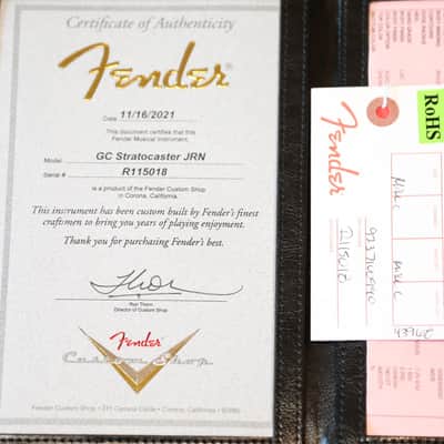 Unplayed! 2021 Fender Custom Shop GC Strat HST Journeyman Relic Aged Sherwood Green Metallic SSH + COA OHSC image 4