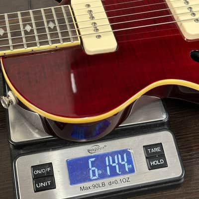 Used Epiphone Blues Hawk Deluxe Trans Red w/soft case TSU25232 image 11