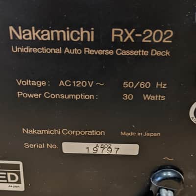 Nakamichi RX202 Audiophile 2-Head Cassette Deck Just serviced image 7