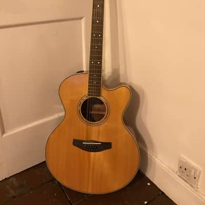 Yamaha CPX700l -12 NT 12 String Acoustic Guitar 2014 Blonde image 1