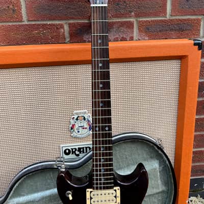 Vintage 1980s Hondo Professional Series Japan H-1010 Walnut Electric Guitar OHSC image 8