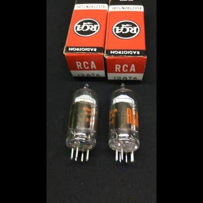 NOS NIB Pair RCA 12AT6 Vintage Radio Vacuum Tubes TESTED 8.9664 image 3