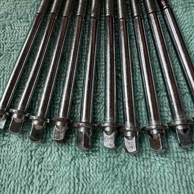 Ludwig Lot of 10 4 1/8” Bass Drum Tension Rods - Chrome image 3