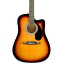 Fender FA-125CE Sunburst Dreadnought Cutaway Acoustic Electric Guitar - NEW