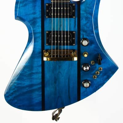 1980 BC Rich USA Mockingbird Transparent Blue Flamed Maple w Original Case image 6