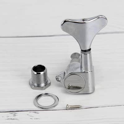 Chrome 2R2L Bass Guitar Sealed Tuning Pegs Tuners Machine Heads Tuning Key Buttons for PB Bass JB Bass image 2