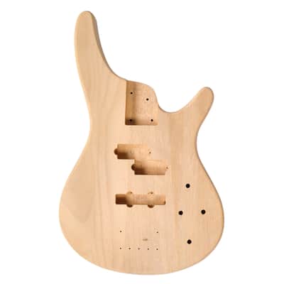 Ukscs DIY 4 String IB Style Electric Bass Guitar Kits with Mahogany Body, Maple Neck and Accessories image 5