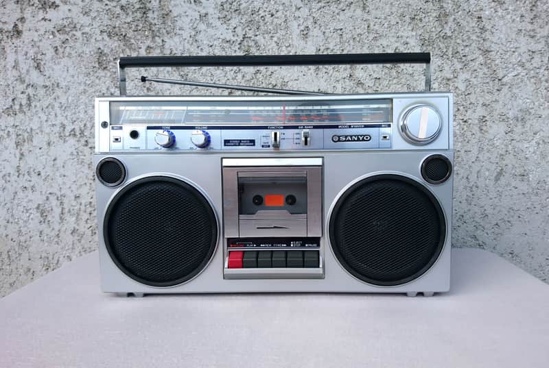 Sanyo M 9820K 1984 Vintage Boombox, Portable Stereo Radio, Cassette Tape Player image 1