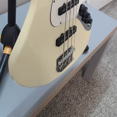 1989 Vintage Squier Jazz Bass E Neck!  Fantastic cond, Excellent Bass 1989 - Pearl White image 7