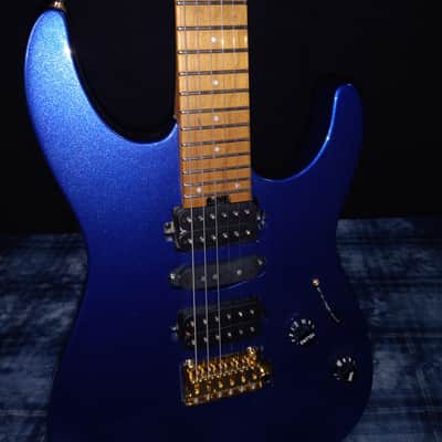 MINT!! Charvel Pro-Mod DK24 HSH 2PT CM Caramelized Maple Neck Mystic Blue 7.4lbs! / Authorized Dealer SAVE image 13