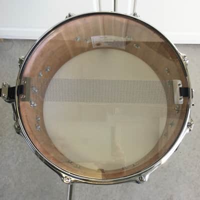Scott’s custom drums Gold Custom 6 1/2”x14” cherry wood stave snare drum 2024 - Cherry red image 9