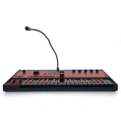 Korg MicroKORG Limited Black Red Edition BKRD w/ Universal power supply, Condenser mic and Original box 37-Key Synthesizer/Vocoder Worldwide Shipment image 2
