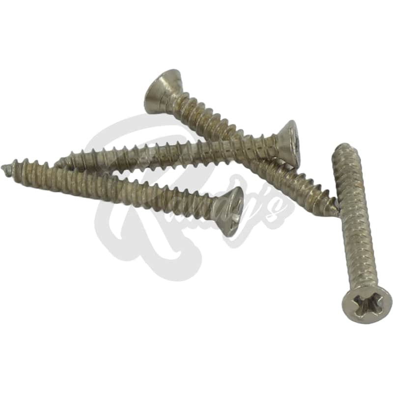 Advanced Plating 1796N Humbucker Pickup Mounting Ring Screws (Long/Bridge) - Fits Gibson® & Epiphone®-Nickel image 1
