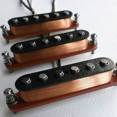Stratocaster A5 Super Twang Custom Strat Pickups SET Vintage Hand Wound by Q pickups image 3