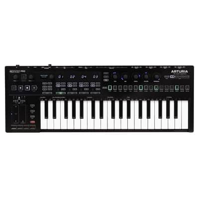 Arturia KeyStep Pro Chroma 37-Key Controller and Unparalleled 4-Track Sequencer and Keyboard with Blue LEDs and Stylish Knob Caps (Gray)
