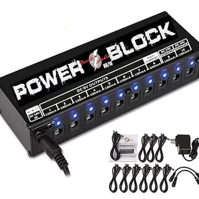 MEC Power Block HB/10 Power Supply 10 Isolated Output 9V 12V 18V Effect Pedal Power Supply image 6