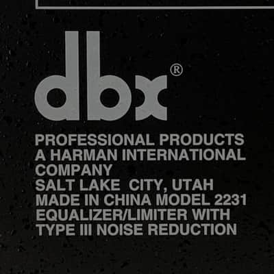 dbx 2231 2-Channel 31-Band Graphic Equalizer/Limiter w/ Type III Noise Reduction 2010s - Black TGHM image 10