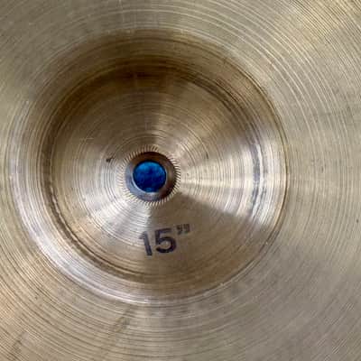 15” 1975 Paiste 2002 BLACK LABEL Hihats 961g 1130g Golden Patina! image 13