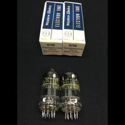 MATCHED PAIR Western Electric 5755 JW 420A (12AX7 Sub) Audio VACUUM TUBES 8.9410 image 1