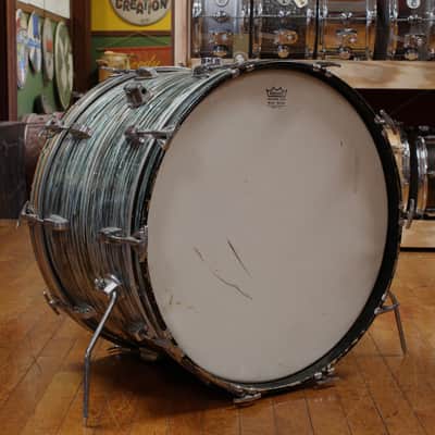1960s Ludwig Super Classic Outfit in Blue Oyster Pearl 14x22 9x13 16x16 image 2