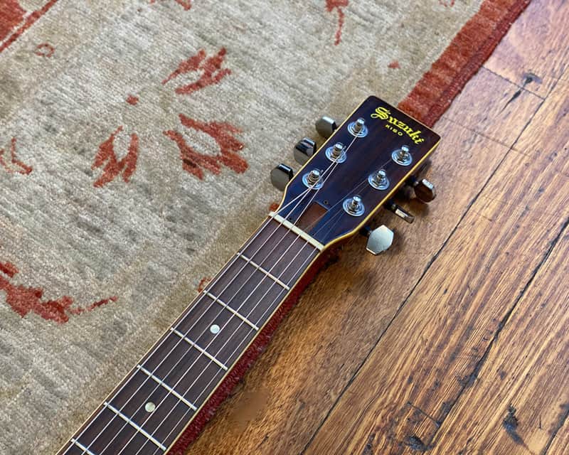 70s Kiso Suzuki W-200 Dreadnought Acoustic with HSC | Reverb