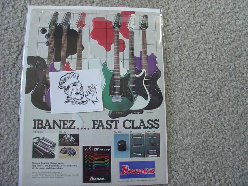 Ibanez Vintage Advertisement for Ibanez Guitar featuring Roadstar Deluxe Series 1990's image 1