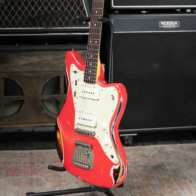 Nash JM-63 Electric Guitar - Fiesta Red over 3-Tone Burst with Hardshell Case image 20