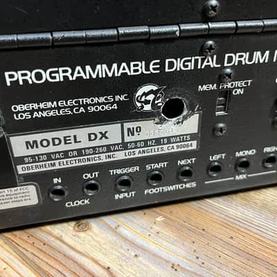 Oberheim DX 6-Voice Drum Machine 1982 - Blue with Wood Sides image 5