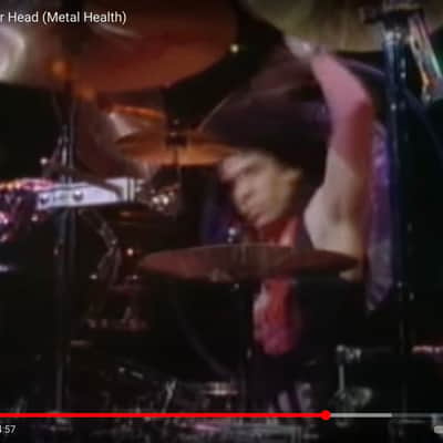 Frankie Banali's Quiet Riot "Metal Health" Video North Toms 10" and 12" AUTHENTICATED! 1980s - Black image 4