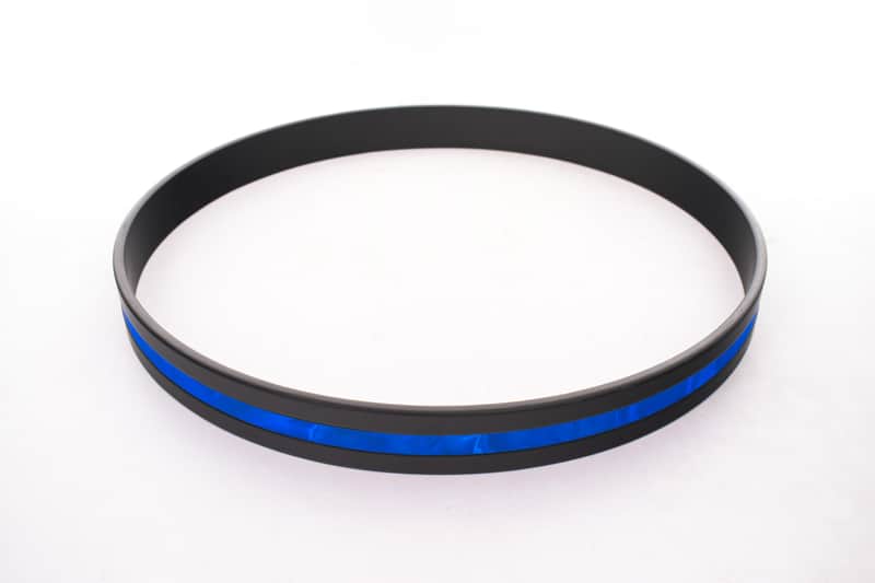 Gretsch  18" bass drum hoop Blue Satin flame image 1