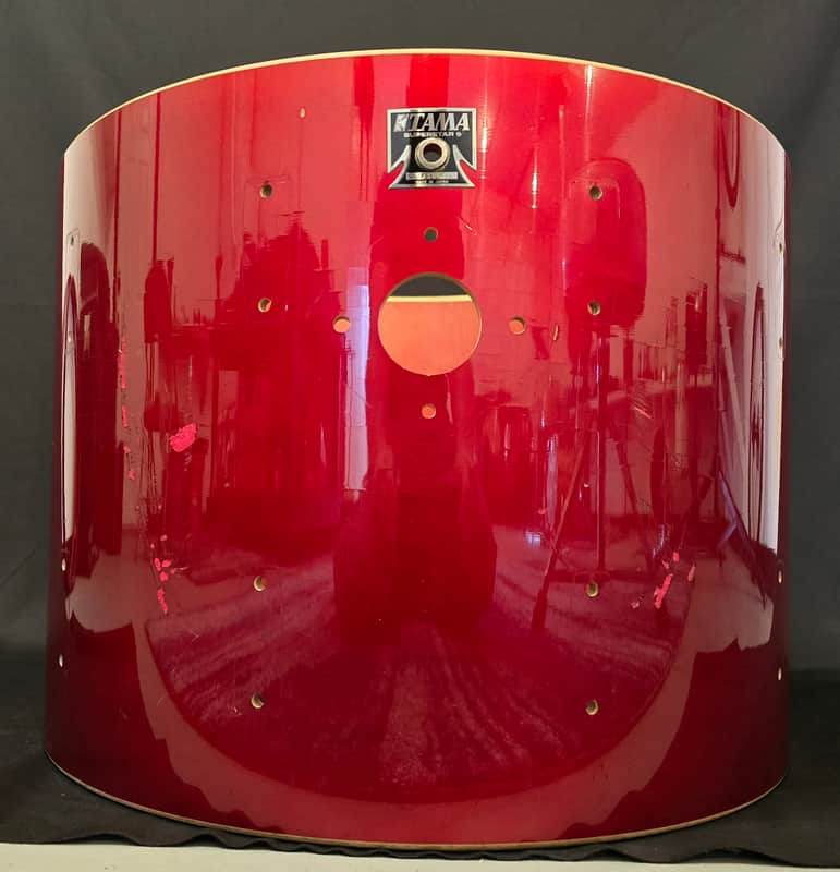 Tama Superstar 16 x 22" Bass drum shell 1980s - Cherry Wine image 1