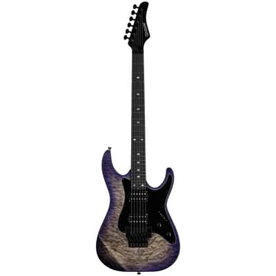 Kramer Volante Quilt HHFR Electric Guitar (with Gig Bag), Ultraviolet Burst image 3