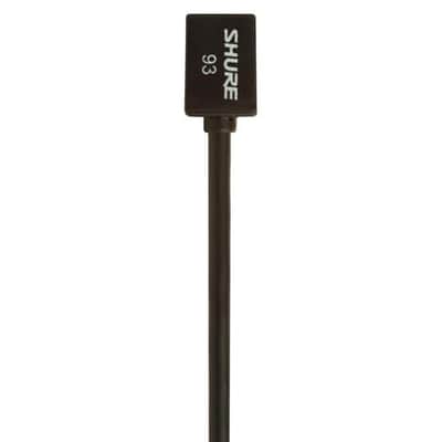 Shure WL93 Omnidirectional Subminiature Lavalier Condenser Microphone with TA4F for Shure Bodypack Transmitters, 4' Cable, Black image 2