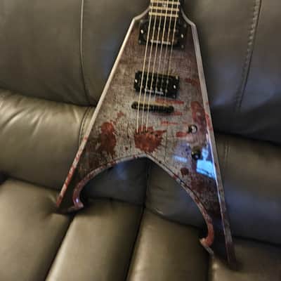 Dean Michael Amott Tyrant Battle Axe RARE Dave Mustaine flying V *UPGRADES Seymour Duncan black winter pickups image 6
