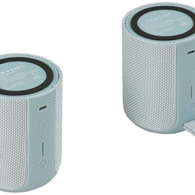 Crosley CR3080A-GL Duo 2-in-1 Portable Bluetooth Stereo Speakesr, Glacier image 2