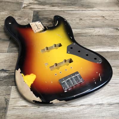 Made to Order - FRANCHIN Uranius bass body JACO PASTORIUS REPLICA Relic Aged Sunburst 100% Nitro Lacquer Alder Jazz-Bass Style Made in Italy image 2