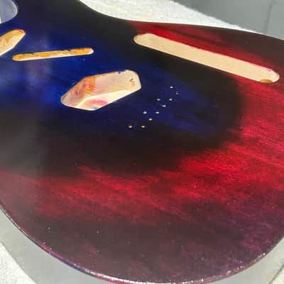 Cosmic Burst Basswood T-style guitar body - Made in USA! image 5