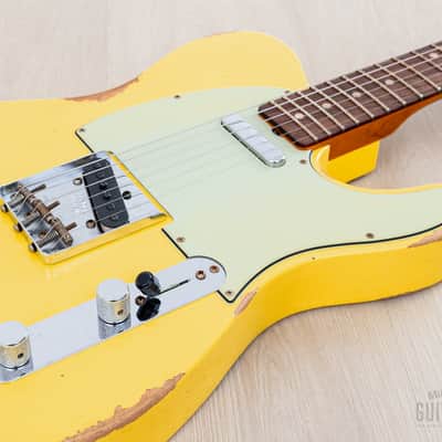 2023 Fender Custom Shop 1963 Telecaster Heavy Relic Graffiti Yellow w/ Case, CoA image 6