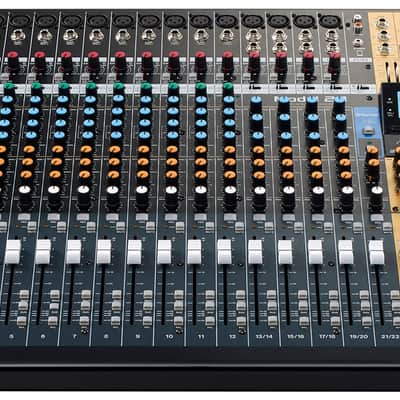TASCAM Model 24 2020's - Black with multi-coloured knobs and Wood grain sides image 1