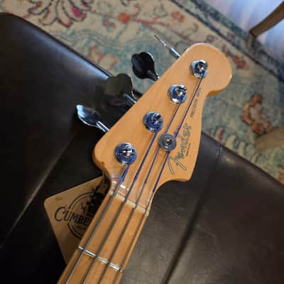 2008 Fender American Standard Precision Bass - 3-Tone Sunburst - w/Hardshell Case image 9