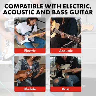 Fender FT-1 Professional Guitar Tuner Clip On, with 1-Year Warranty, Full-Range Chromatic Guitar Tuner with Dual-Rotating Hinges, A4 Calibration image 7