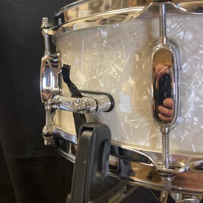 Tama - 5x14" Rockstar Series Mahogany, 8-Lug Snare Drum 1992–1997 - White Marine Pearl image 4