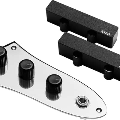EMG J-SYSTEM Prewired Jazz Bass Control Plate and Pickup Set image 1
