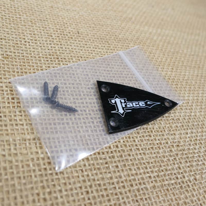 Truss Rod Cover Black, Genuine 2008 BC Rich Warbeast Trace #DK09 image 1