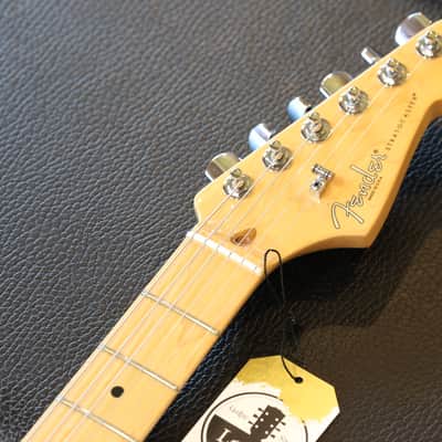 MINTY! 2014 Fender American Deluxe Stratocaster Plus Mystic 3-Color Sunburst w/ Personality Cards + COA OHSC image 10