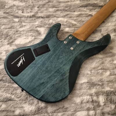 Bacchus Japan Tune-Up WL-524 H.J. FREAKS Signature - 24-Fret Jazz Bass - 5-String - Active / Passive - Natural Green image 9
